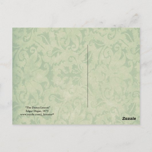 Degas "The Dance Lesson" Postkarte (Rückseite)