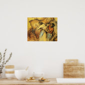 Degas - Zwei Waschküchen und ein Pferd 1902 Poster (Küche)