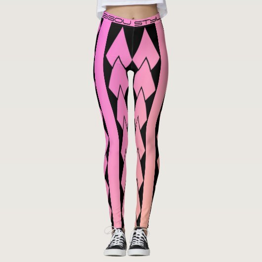 Degradiertes rosa Stammeslegging Leggings (Vorderseite)