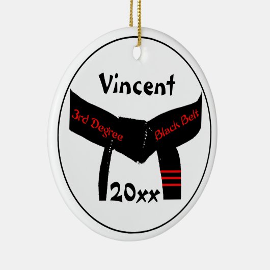 Degree Black Belt (Rot) Keramik Ornament (Rechts)