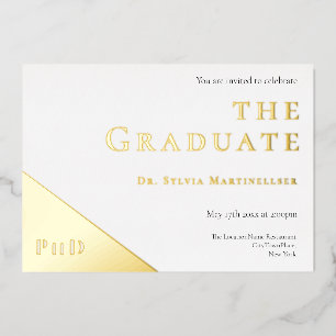 Degree Gold White Doktorand Folieneinladung