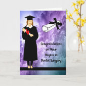 Degree in Dental Operation Herzlichen Glückwunsch Karte (Gelbe Blume)