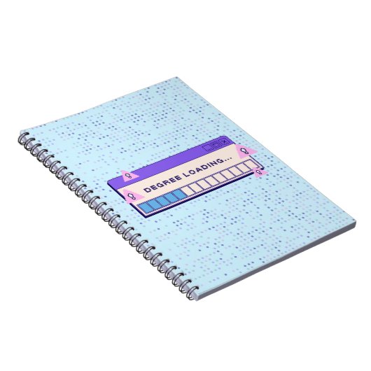 "Degree Loading..." Digitale/Pixel-Uni Notizblock (Rechte Seite)