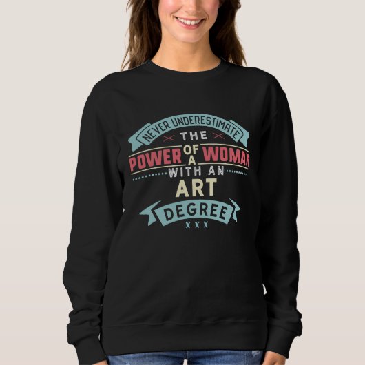 Degree Major Strong Woman Graduation Sweatshirt (Vorderseite)