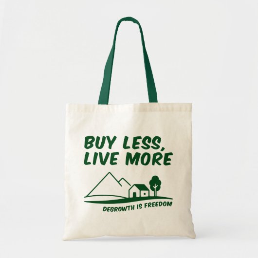 Degrowth Is Freedom: Buy Less, Live More Tragetasche (Vorne)
