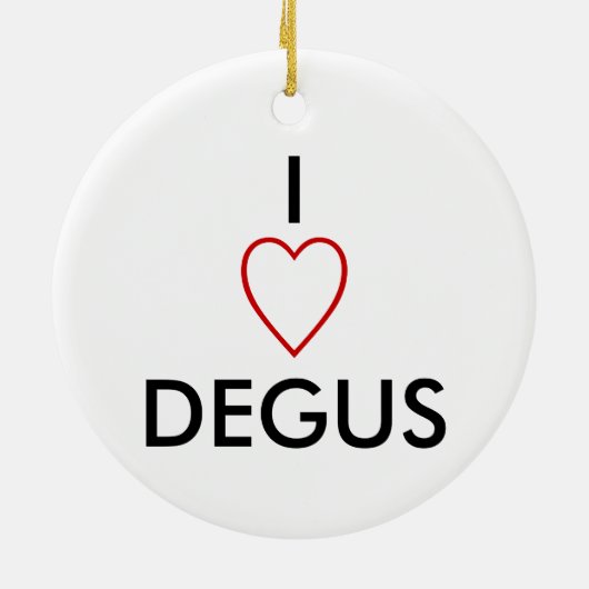 Degu Relaxen I Liebe Degus Ornament (Hinten)