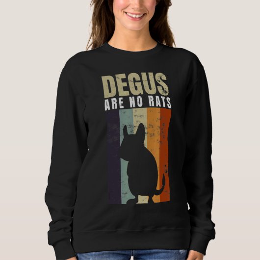 Degus sind keine Ratten für tierisches Degu Sweatshirt (Vorderseite)