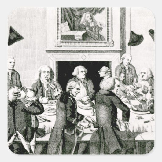 Degustation, 1780 quadratischer aufkleber (Vorderseite)