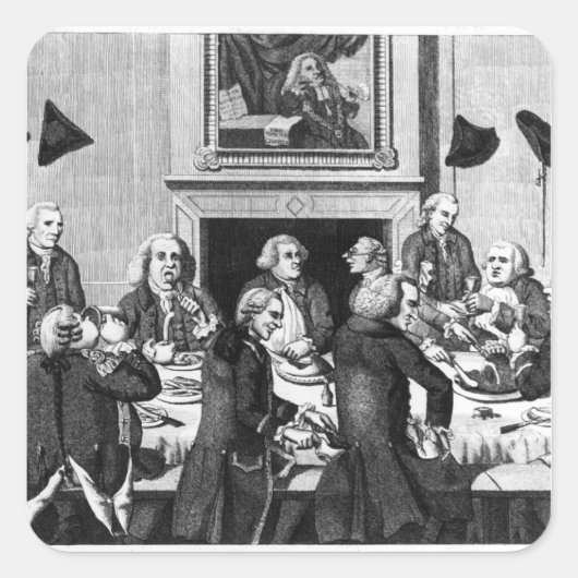 Degustation, 1782 quadratischer aufkleber (Vorderseite)