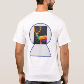 "Deh with Rainbow Tropfen Design: Bold and Artisti T-Shirt (Rückseite)
