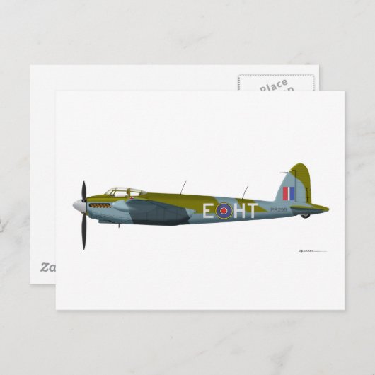 DeHavilland DH-98 Mosquito Postkarte (Vorne/Hinten)