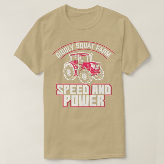 Dehnen Squat Farm Speed and Power Traktor Bauer F T-Shirt (Design vorne)