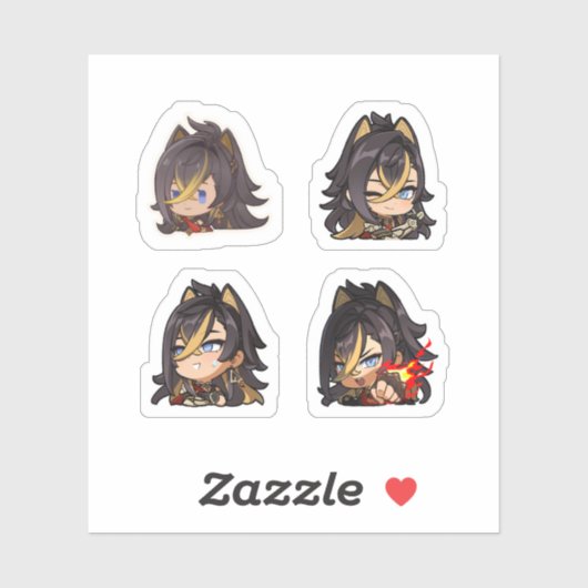 Dehya Genshin Impact 4er Stickerbogen Aufkleber (Blatt)
