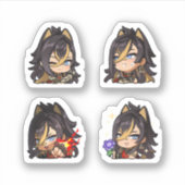 Dehya Genshin Impact 4er Stickerbogen Aufkleber (Vorderseite)