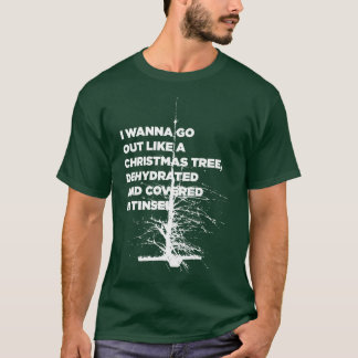 Dehydriert und mit Flitter bedeckt Frohe Weihnacht T-Shirt