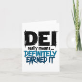 Dei Definitely Earned It Motivational  Karte (Vorderseite)