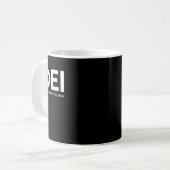 Dei-Diversity-Equity-Aufkleber Kaffeetasse (Vorderseite Links)