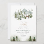 Dei Winter Onederland Einladung zum 1. Geburtstag (Vorderseite)