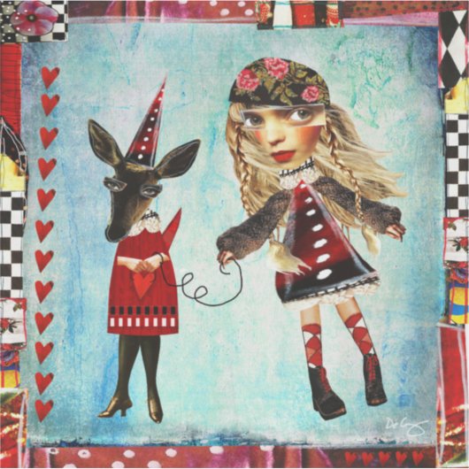 Deidre und ihre Doe Art Stickers - mehrere Größen Aufkleber (Vorderseite)