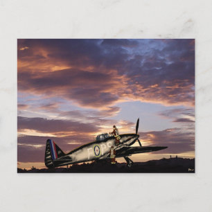 Deifiant Night Fighter Dezember 1940 Postkarte