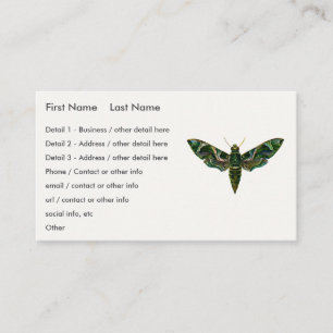 Deilephila Nerii - Oleander Hawk-Moth Visitenkarte