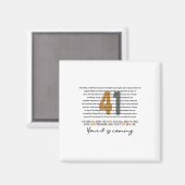 Dein 41 kommt Gottes Glaube Christlich Magnet (Vorderseite/Rückseite)