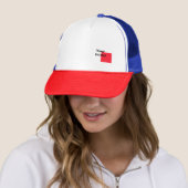 Dein Anfangsmonogramm Rot Weiß Blau Truckerkappe (Beispiel)