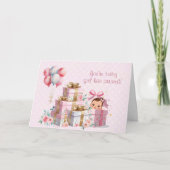 Dein Baby Mädchen ist da Karte (Vorderseite)