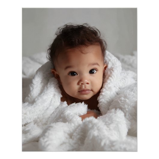 Dein Babyfoto personalisiert Poster (Vorderseite)