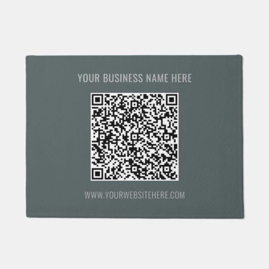 Dein benutzerdefinierter QR-Code-Text Marken-Gesch Fußmatte (Vorderseite)