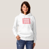 Dein benutzerdefinierter Text oder Name Blush Pink Hoodie (Vorne ganz)