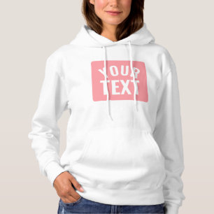 Dein benutzerdefinierter Text oder Name Blush Pink Hoodie