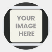 dein bild hier runder aufkleber (Vorderseite)