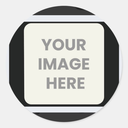 dein bild hier runder aufkleber (Vorderseite)