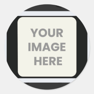 dein bild hier runder aufkleber