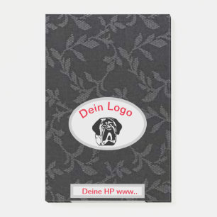  Dein Bild Mastiff Bulldog Logo Klebezettel Post-it Klebezettel