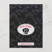 Dein Bild Mastiff Bulldog Logo Postkarte (Vorderseite)