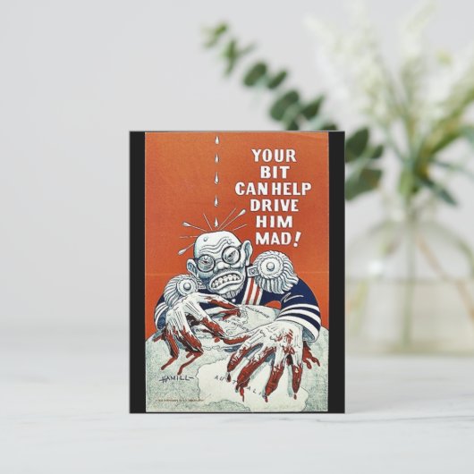 Dein Bit kann ihm helfen, ihn Mad zu fahren! Postkarte (Stehend Vorderseite)