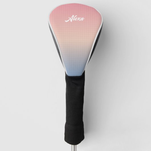 Dein Brief benutzerdefiniert Neon Dawn Golf Headcover (Vorderseite)