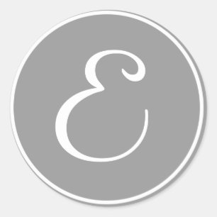 Dein Brief, Benutzerdefiniertes Monogramm E Anfang Runder Aufkleber