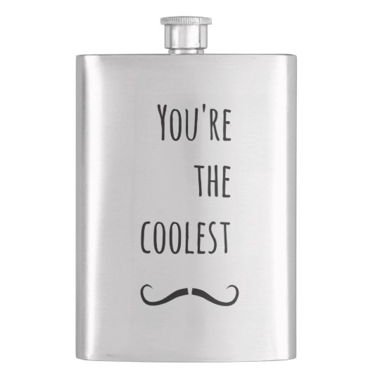 Dein Cooler Schnurrbart Flachmann (Vorderseite)