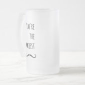 Dein Cooler Schnurrbart Mattglas Bierglas (Vorderseite Links)