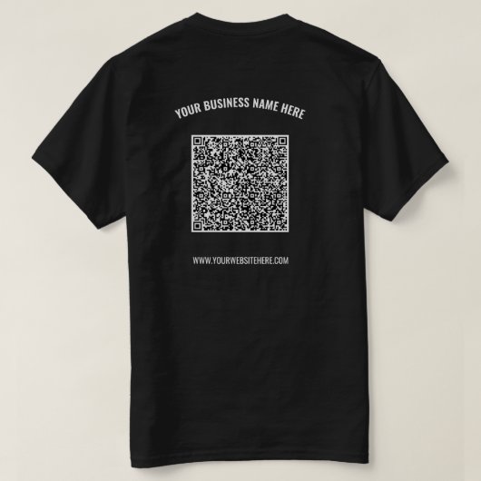 Dein Design Förderungs-QR-Code Business T-Shirt (Design Rückseite)