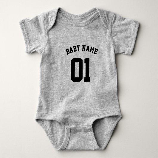 DEIN DESIGN/TEXT/FOTO Babybodies Football Jersey Baby Strampler (Vorderseite)