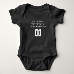 DEIN DESIGN/TEXT/FOTO Football Jersey Babybodies Baby Strampler