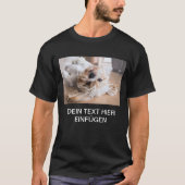 DEIN DESIGN/TEXT/FOTO Herren Hund schwarz T-Shirt (Vorderseite)