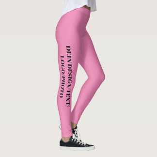 DEIN DESIGN/TEXT/PHOTO/LOGO rosa Frauen Sport Leggings