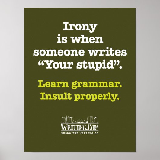 "Dein Dummkopf" Poster (Vorne)