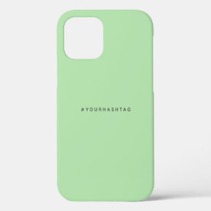 Dein eigener Hashtag Moderner Trend Mintgrün iPhone 12 Hülle