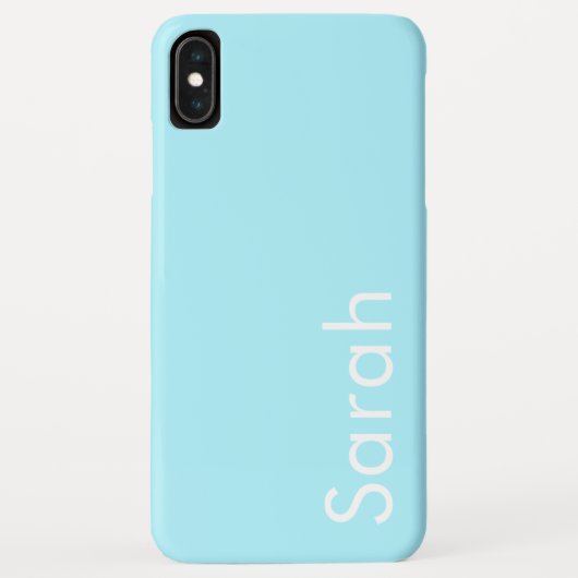 Dein eigener Name oder Wort | Sanftes Himmelblau Case-Mate iPhone Hülle (Rückseite)